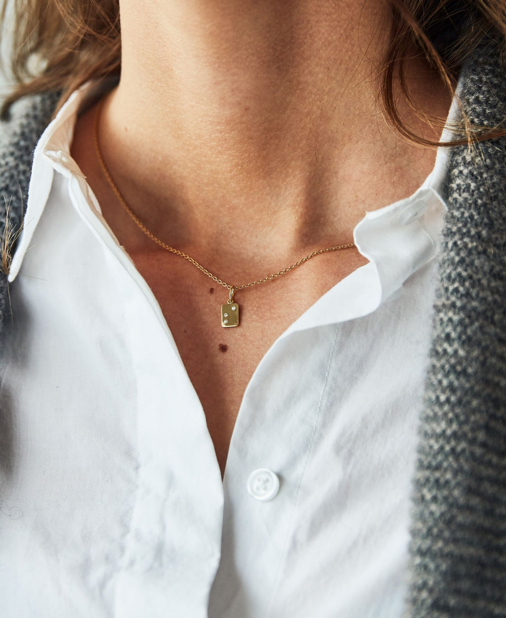 My Secret U 18K Gold Pendant w. Diamonds