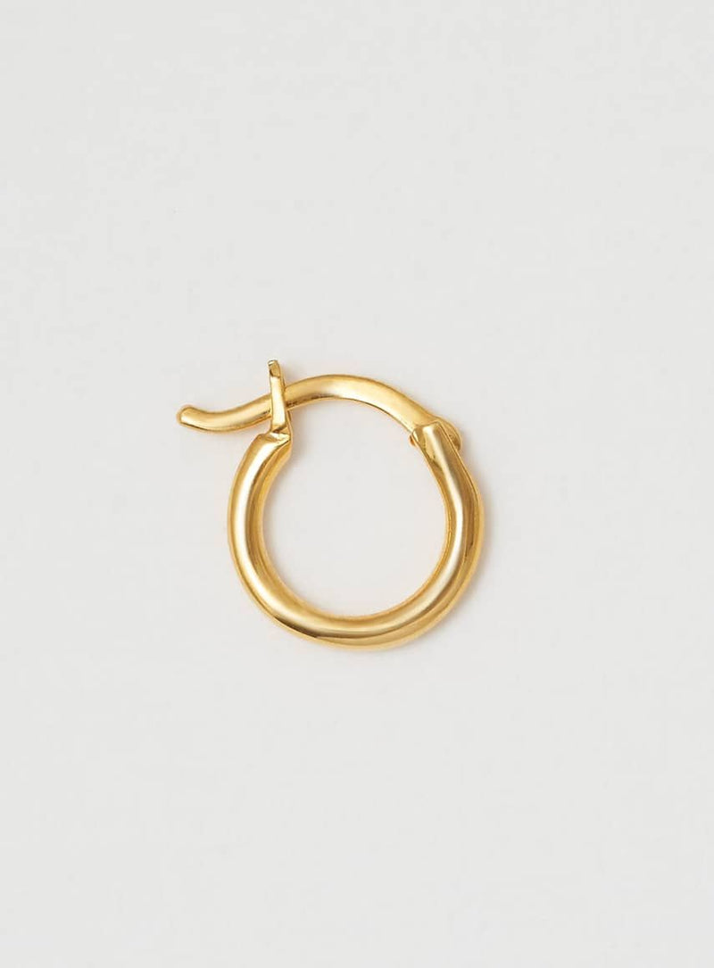Wire Shiny 14K Gold Plated 12 mm Hoop