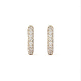 Classic Pavé 15 mm 18K Guld Hoops m. Diamanter