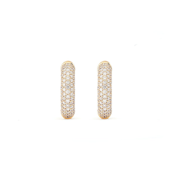 Absolutely Loose 18K Gold Hoops w. Diamonds