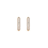 Absolute Small (Tight) 18K Gold Hoops w. Diamonds