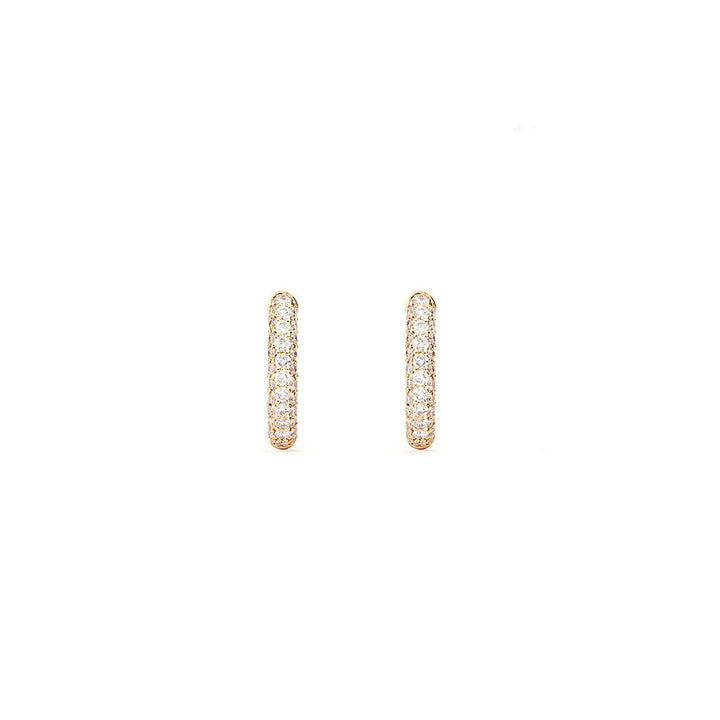 Absolute Mini (Slim) 18K Gold Hoops w. Diamonds