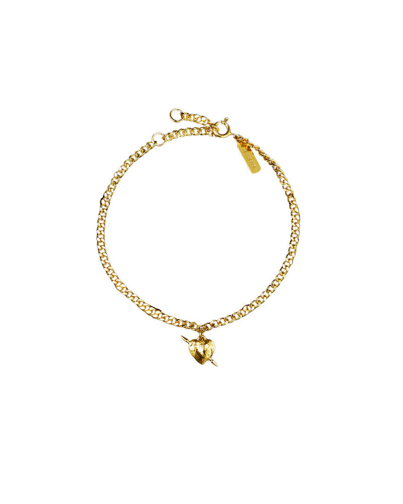 Tuvstarr's Heart Gold Plated Bracelet