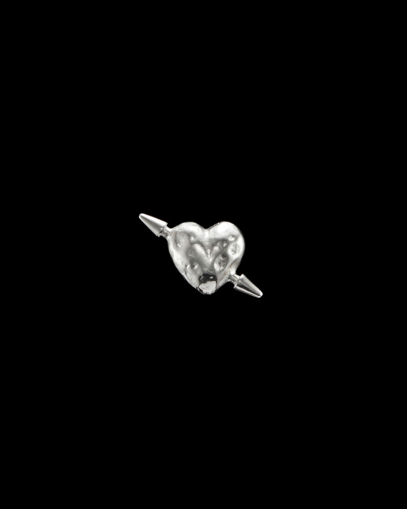 Tuvstarr's Heart Silver Stud