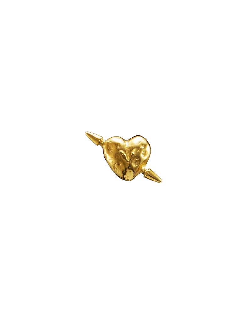 Tuvstarr's Heart Gold Plated Stud