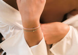 Stone Cord Pink 14k Guld m. Lab-Grown Diamanter