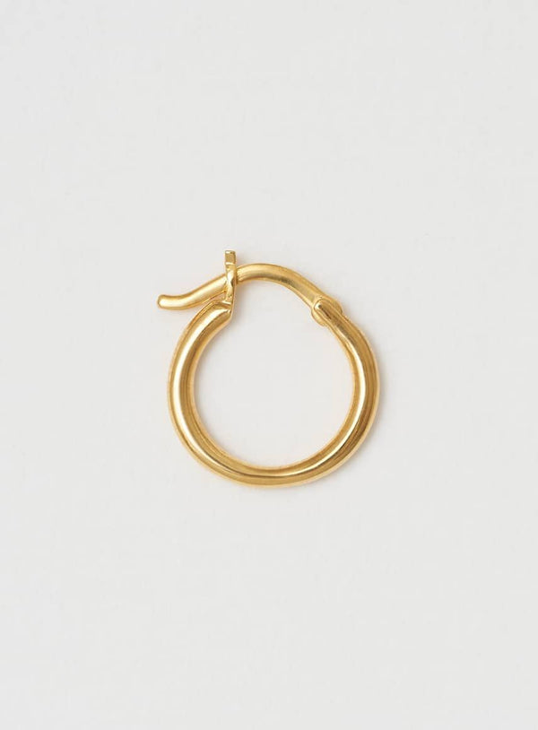 Wire Shiny 14K Gold Plated 14 mm Hoop