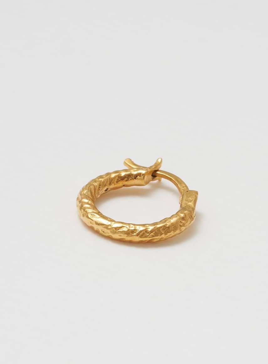 Wire Struktureret 14k Forgyldt 14 mm Hoop