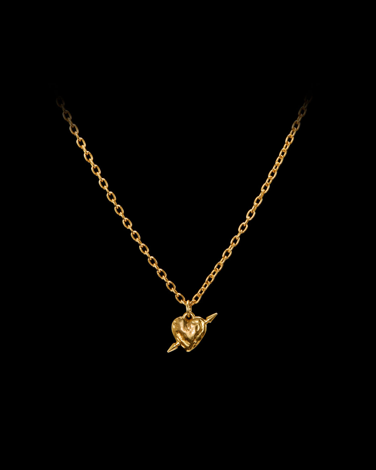 Tiny Tuvstarr's Heart Gold Plated Necklace
