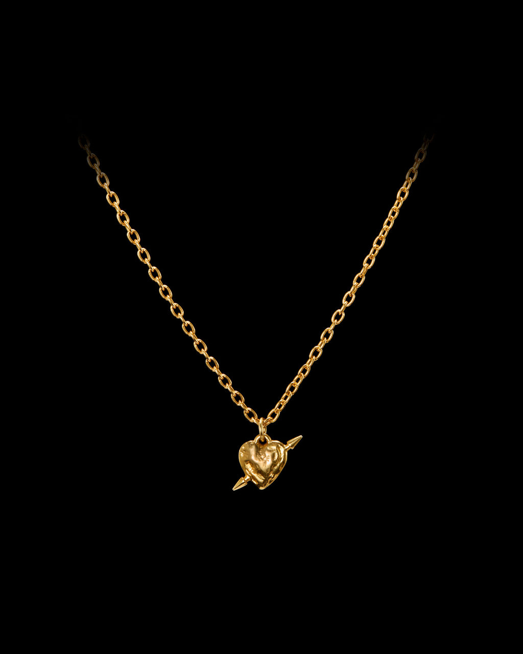 Tiny Tuvstarr's Heart Gold Plated Necklace