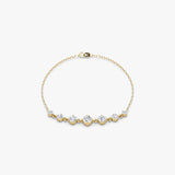 Linked 14K Gold Tennis Bracelet w. 0.85ct Lab-Grown Diamonds