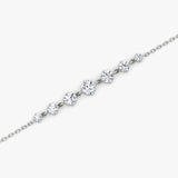 Linked 14K White Gold Tennis Bracelet w 0.85ct Lab-Grown Diamonds