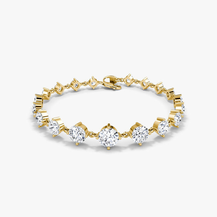 Infinity Linked 14K Guld Tennis Armbånd m. 6.60ct Lab-Grown Diamanter