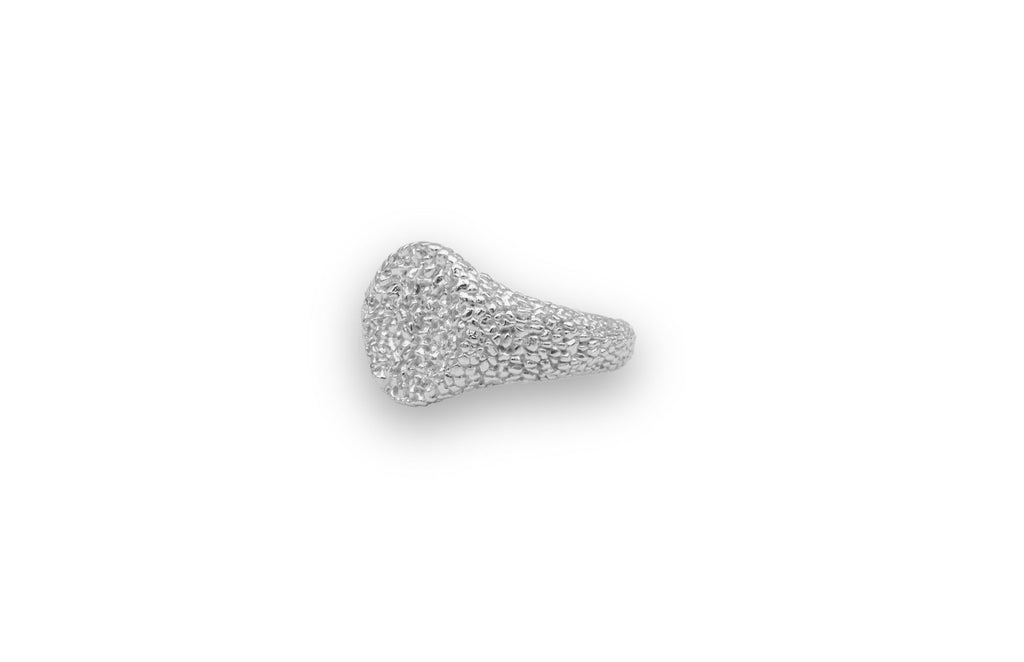 IX Crunchy Mini Oval Silver Ring
