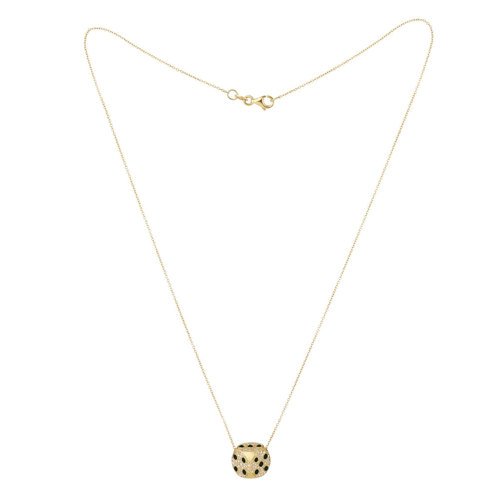 Mini Hasard 18K Gold Necklace w. Lab-Grown Diamonds