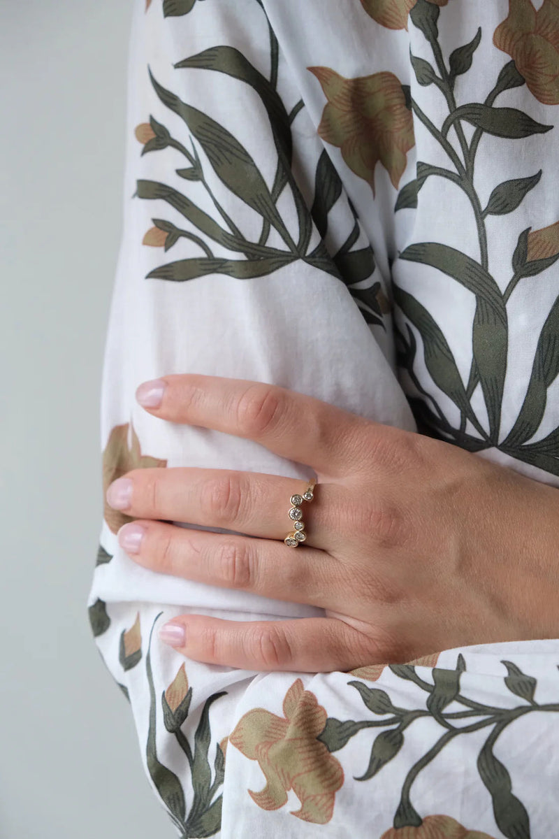 Sofia 14K Gold Ring w. Diamonds