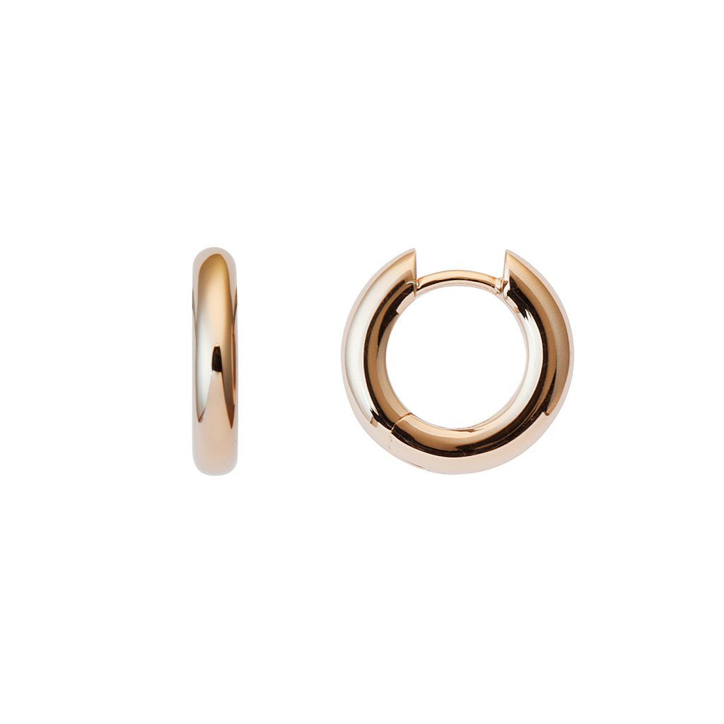 Classic Plain 13 mm 18K Rosegold Hoops