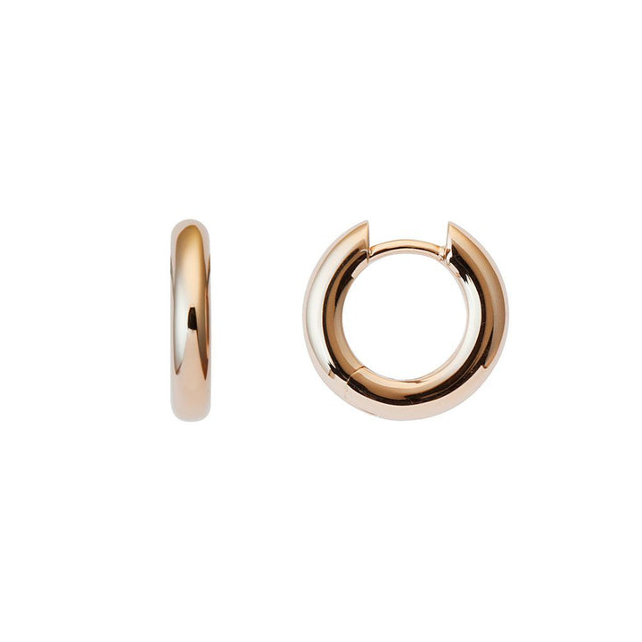 Classic Plain 13 mm 18K Rosegold Hoops