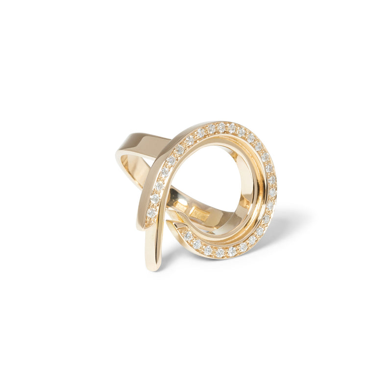 Galaxy 18K Gold Ring w. Lab-Grown Diamonds