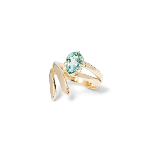 Northern Light 18K Gold Ring w. Tourmaline