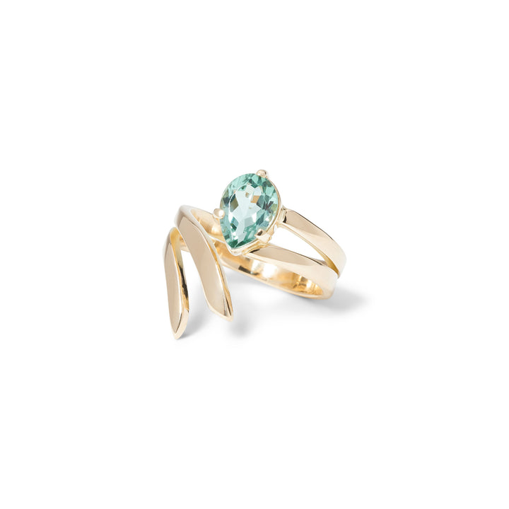 Northern Light 18K Gold Ring w. Tourmaline