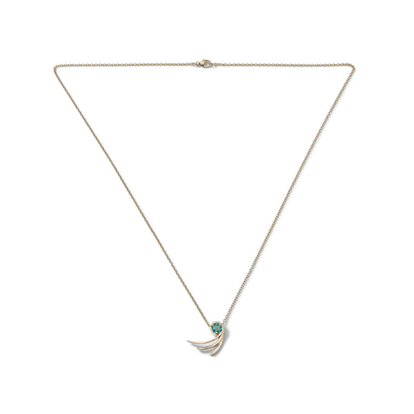 Nothern Light 18K Gold Necklace w. Tourmaline