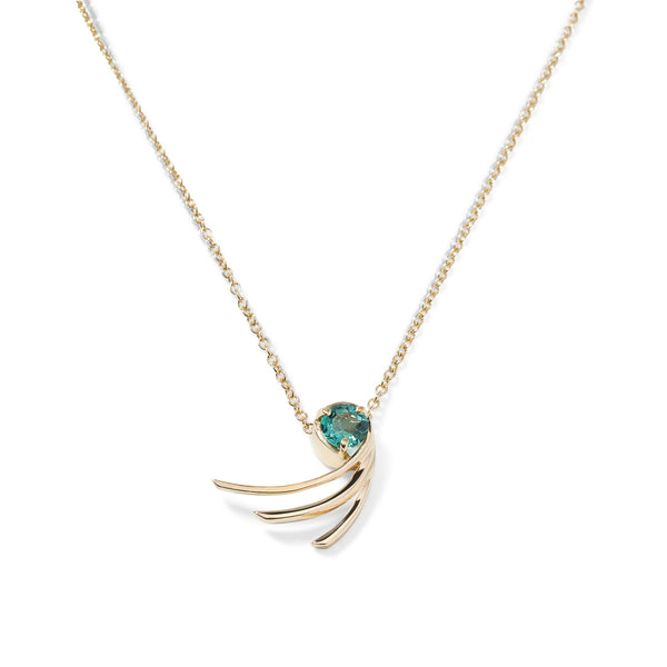 Nothern Light 18K Gold Necklace w. Tourmaline
