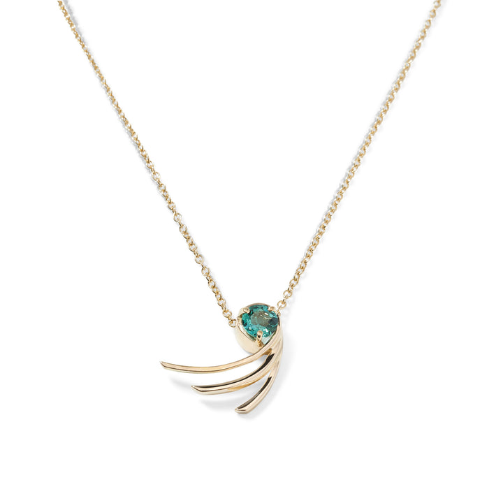 Nothern Light 18K Gold Necklace w. Tourmaline
