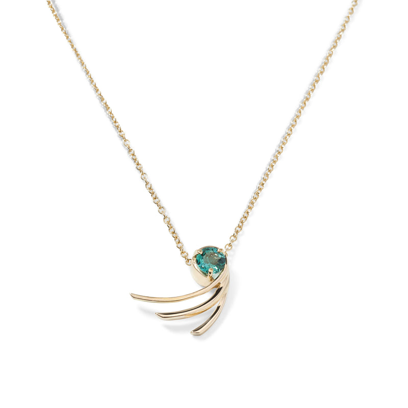 Nothern Light 18K Gold Necklace w. Tourmaline