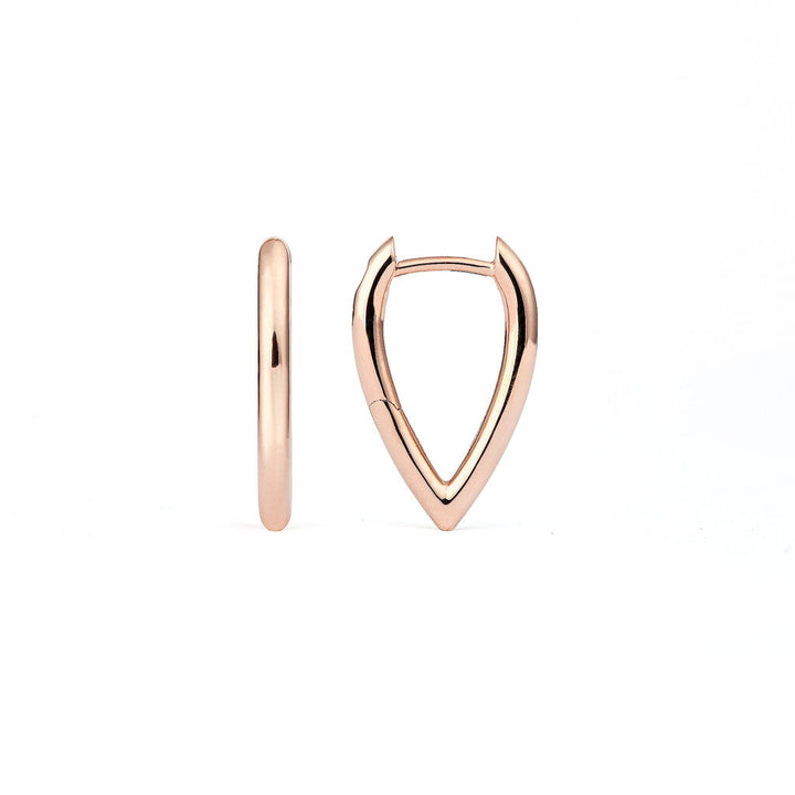 Drop Link Mini Plain (18 mm) 18K Rosegold Hoops