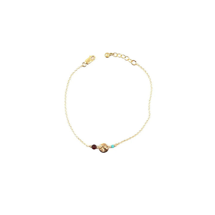 Uzma A 14K Gold Plated Bracelet w. Beads & Gemstones