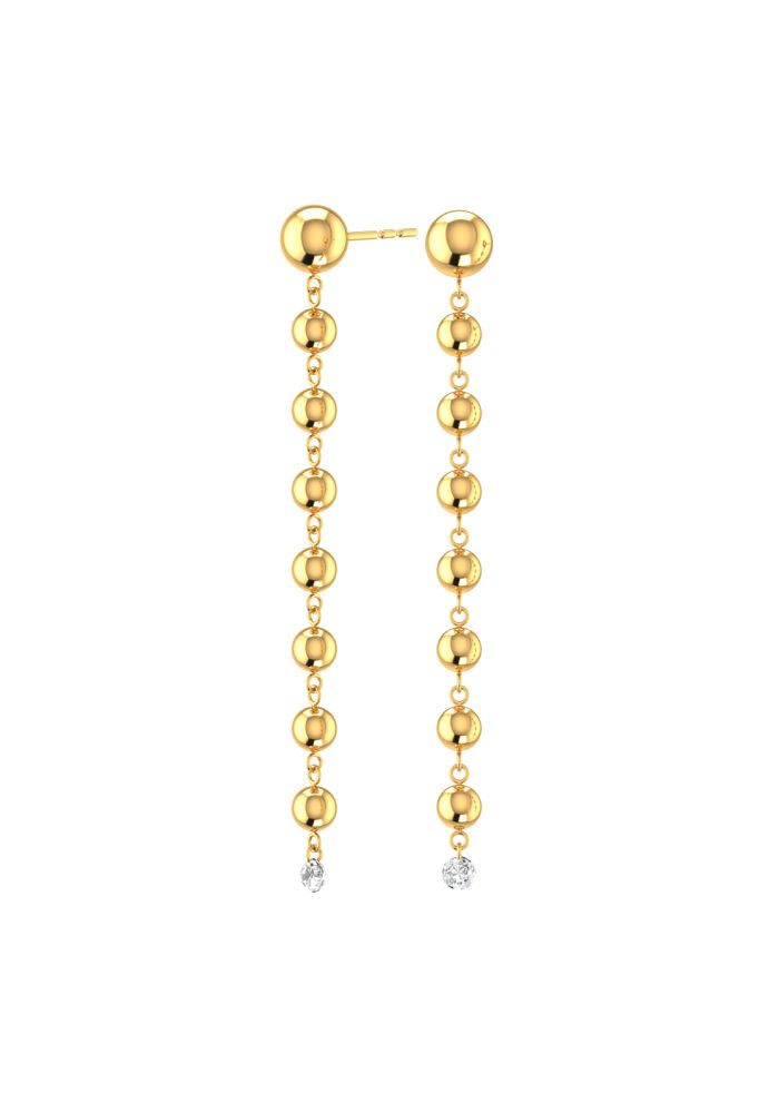 Grand Cascade Nude 18K Guld Øreringe m. Lab-Grown Diamanter