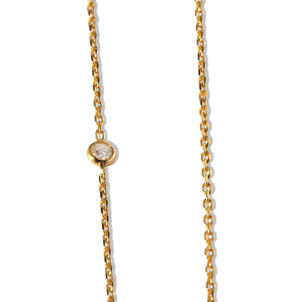 Sky Blue Shell 14K goldene Halskette m. Diamant