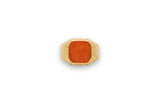 IX Crunchy Cushion 22k Forgyldt Ring m. Ravfarvet Emalje