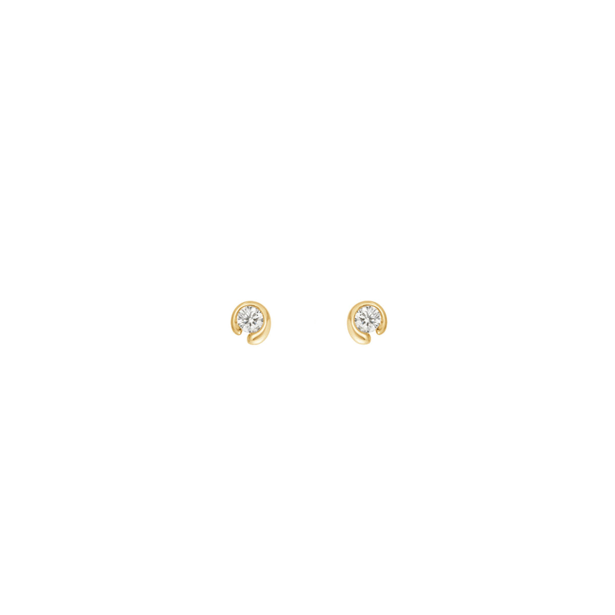 Mercy 18K Gold Studs w. 0.10 ct Diamond