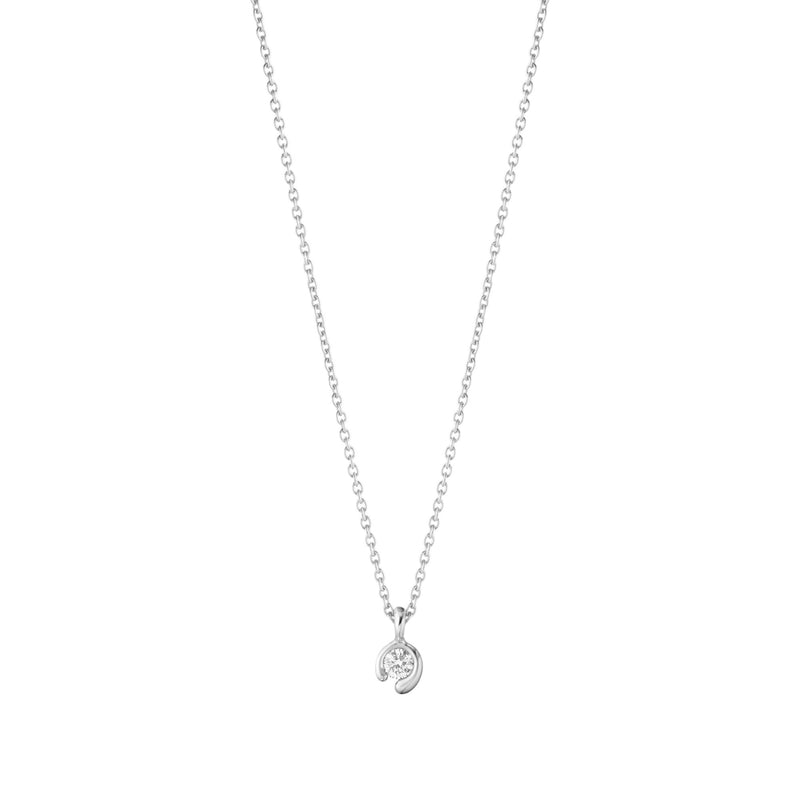 Mercy 18K Whitegold Necklace w. 0.05 ct Diamond