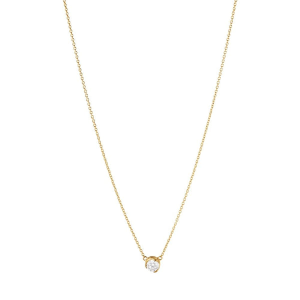 Signature Solitaire Halskette aus 18K Gold mit 0.20 ct. Diamant