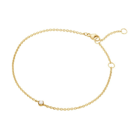 Georg Jensen Signature 18K Gold Bracelet Diamond – The