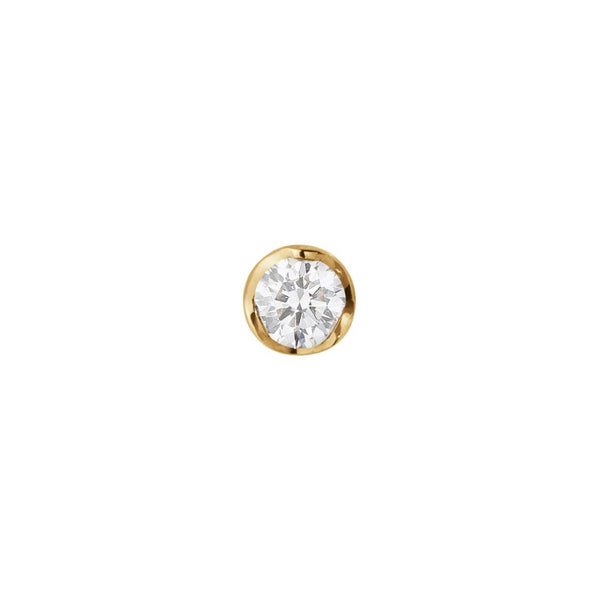 Signature 18K Gold Stud w. 0.05ct Diamond