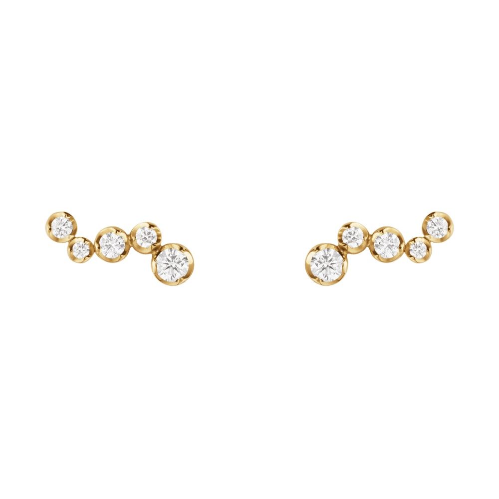 Signature 18K Gold Studs w. 0.18ct Diamonds