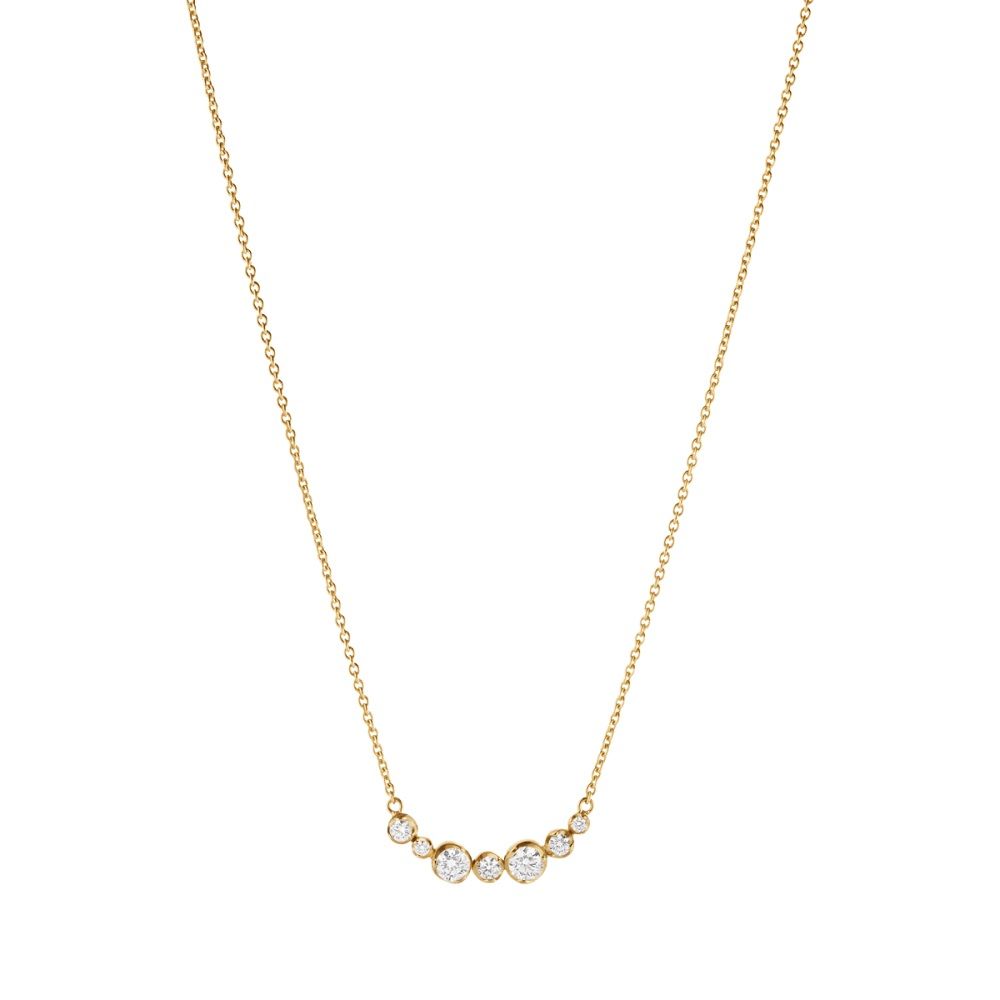 Signature 18K Gold Necklace w. 0.22ct Diamonds