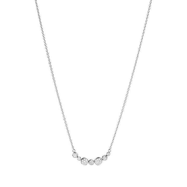 Signature 18K White Gold Necklace w. 0.22ct Diamonds
