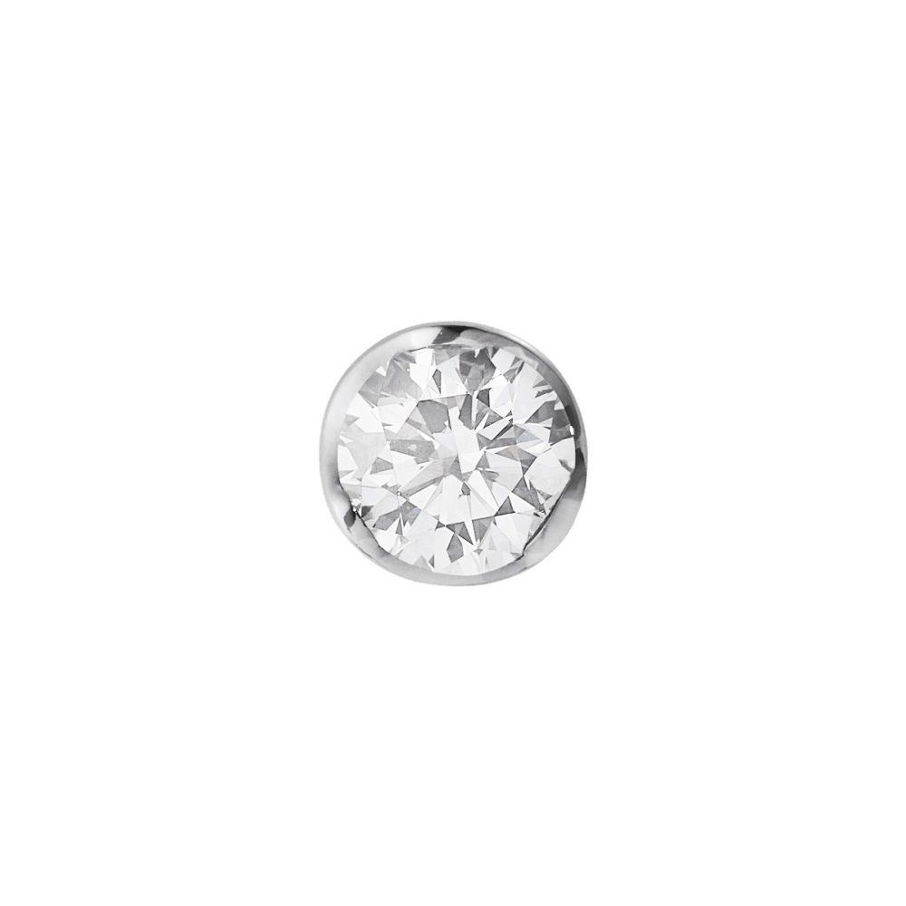 Signature 18K Hvidguld Ørestik m. 0.20ct Diamant