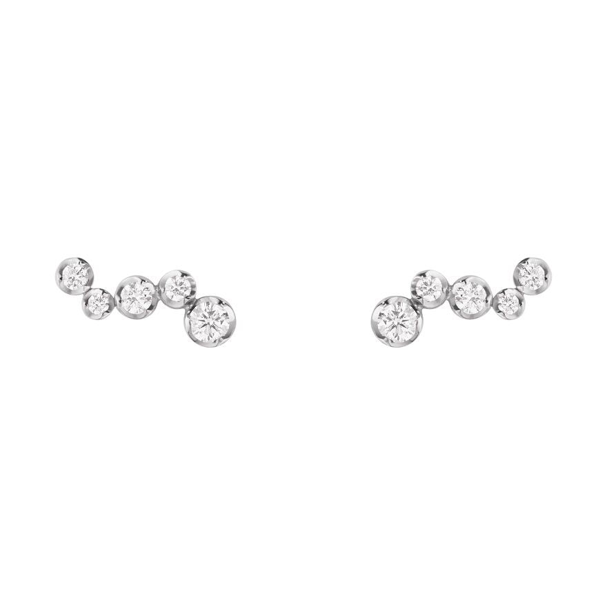Signature 18K White Gold Studs w. 0.18ct Diamonds