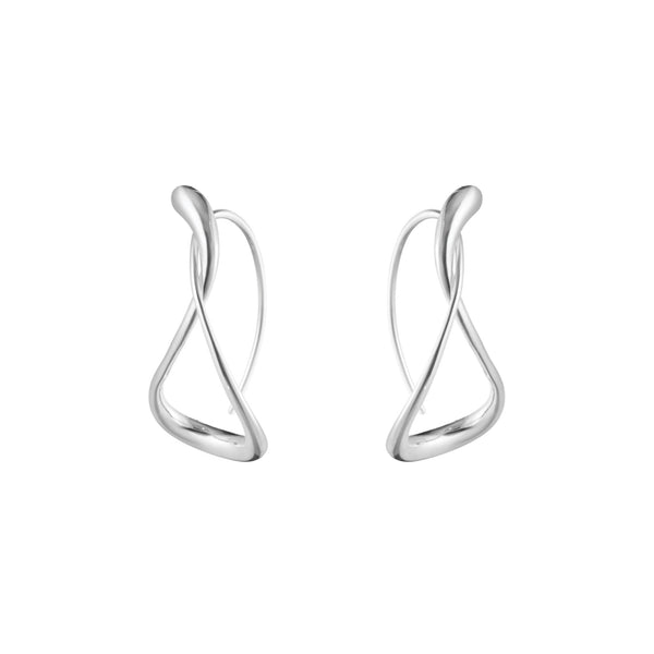 Georg Jensen Mercy Large Silver Hoops The Jewellery Room