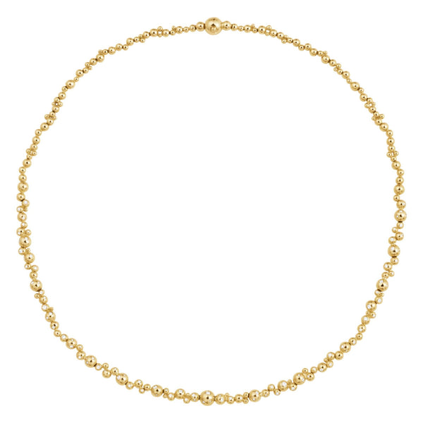 Moonlight Grapes Slim 18K Gold Necklace w. Diamonds