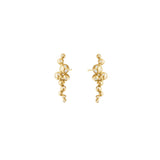 Moonlight Grapes small 18K Gold Earrings w. Diamonds