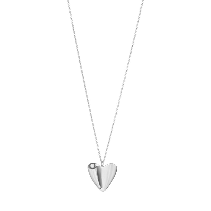 2024 Folded Heart Silver Necklace