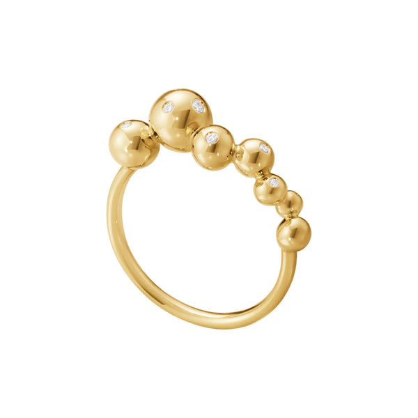 Moonlight Grapes 18K Gold Ring w. Diamonds