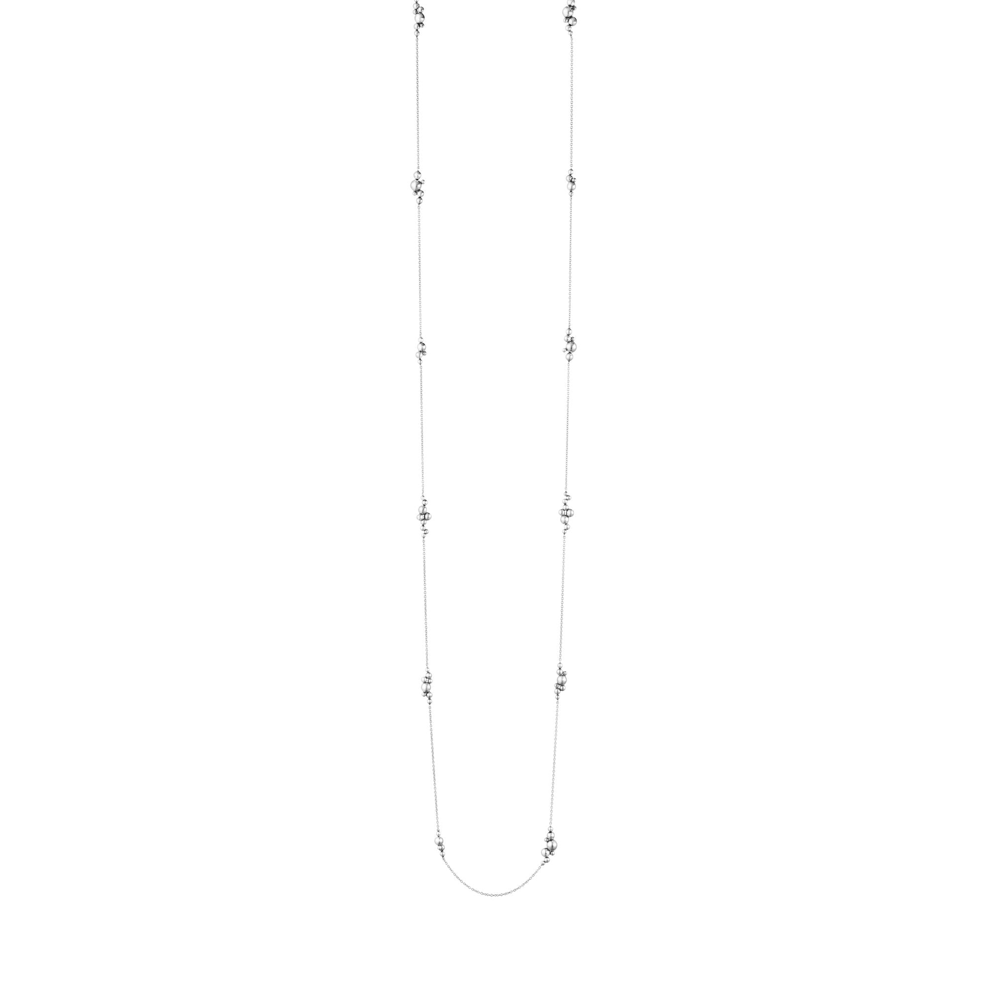 Moonlight Grapes Sautoir Silver 120cm Necklace